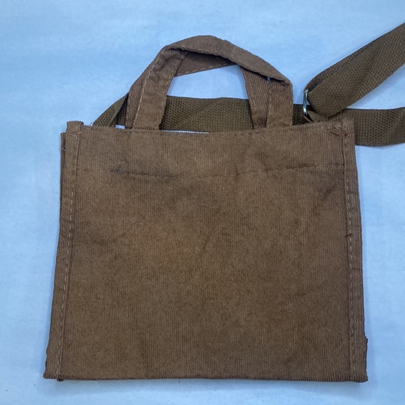 Letu - Small Brown Corduroy Small Handbag / Shoulder Bag For Women & Gir… - Picture 5 of 13